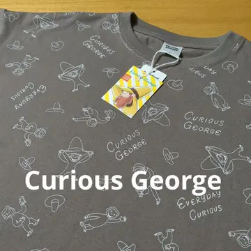 Curious George 오자루의 조지 반팔 티셔츠 브라운 L 새상품