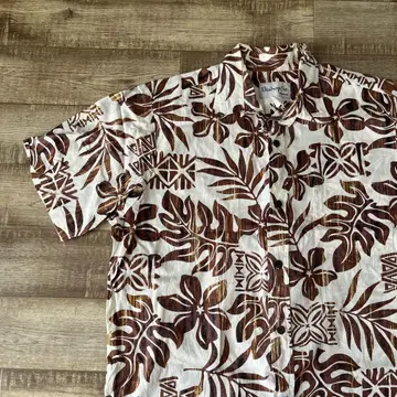 알로하 셔츠 하와이 제 HAWAII 마우이 빅 셔츠 잎 바다
