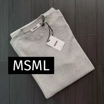 MSML 와플 긴팔 티셔츠 그레이 XL 사이즈