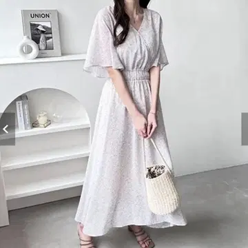 GeeRA 지라 플레어 슬리브 카슈쿨 원피스