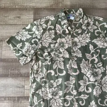 USA제 HAWAII 알로하 셔츠 하이비스커스 하와이 제 바다