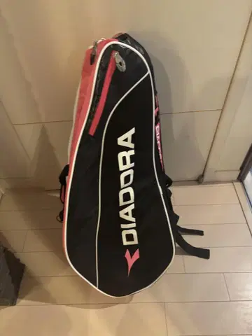 DIADORA 라켓 백 블랙/핑크