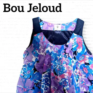 부즈루드 Bou Jeloud 꽃무늬 원피스 슬리브리스 무릎 기장