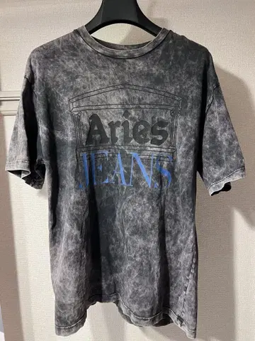 Aries 그레이 티셔츠 빈티지 스타일