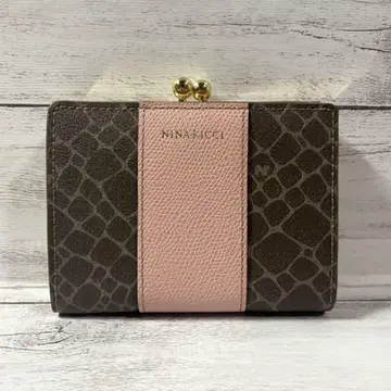 니나리치 NINA RICCI 가마구치 두겹 지갑 핑크