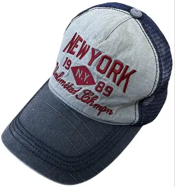 Y2K 00s 아카이브 NEW YORK 자수 디자인 메쉬 캡