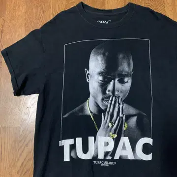 구제 의류 2PAC/투팩/힙합/래퍼 프린트 티셔츠/사이즈 L