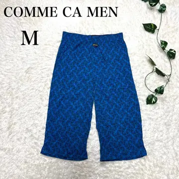 COMME CA MEN 꼼사맨 7부 기장 팬츠 남성용 블루 올 패턴 M