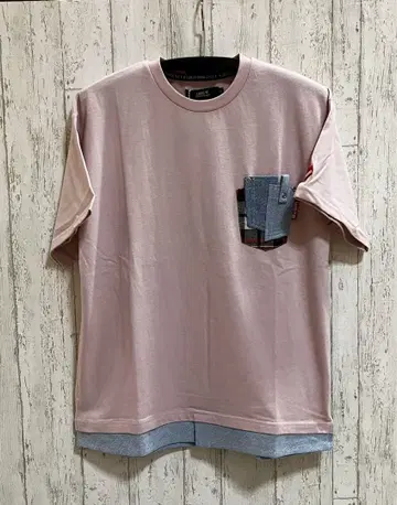 LUXE/R 데님 절개 반팔 티셔츠
