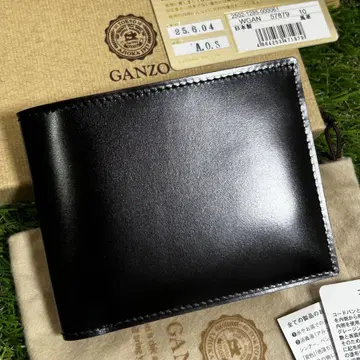 미사용품 GANZO 간조 코도반 지갑 접이식 지갑 두겹 지갑