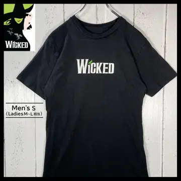 위키드 Wicked 무비 티셔츠 USA 구제 의류 S 블랙