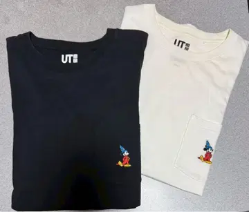 UT 미키 포켓 티셔츠 M 2색 세트