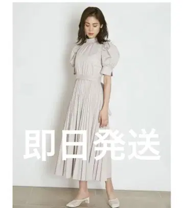 SNIDEL Sustaina 보타이 셔츠 원피스