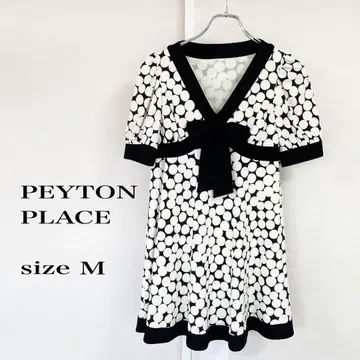 PEYTON PLACE 도트 무늬 원피스 M 리본 포함 사이즈 M