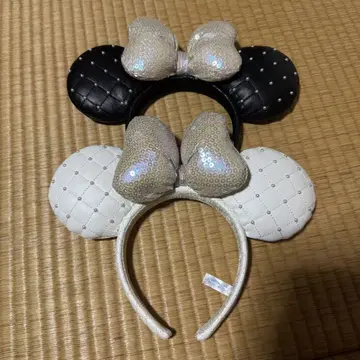 펄 머리띠 블랙 화이트 2개 세트