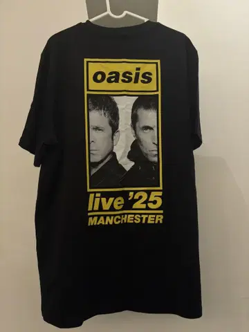 oasis live '25 티셔츠 맨체스터 공연장 한정판 티셔츠 XL