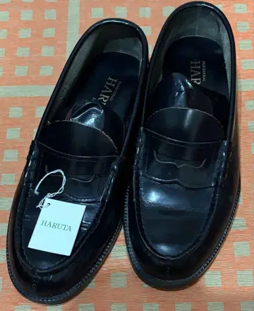 HARUTA 하루타 블랙 가죽 로퍼 24cm EE