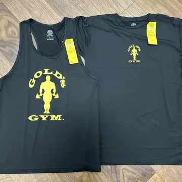 당일 배송! GOLD'S GYM 블랙 티셔츠 탱크탑 L 사이즈 세트