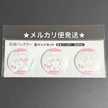 망각 배터리 벌스데이 2025ver 캔뱃지 3개 세트 요케이