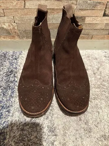 GRENSON 그렌슨 사이드 고어 부츠 스웨이드 영국제 윙 칩