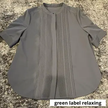 green label relaxing 블라우스 반팔 그레이 오피스