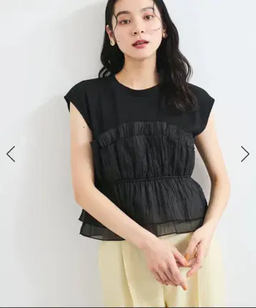뷔스티에 도킹 프렌치 슬리브 풀오버