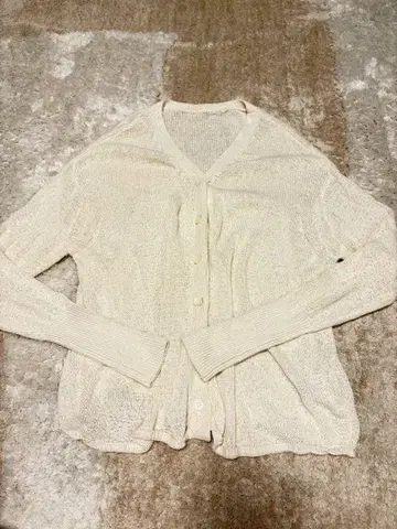 IENA 아이보리 긴팔 V넥 가디건