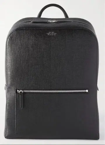 SMYTHSON 블랙 가죽 백팩