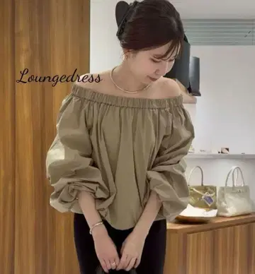 Loungedress 벌룬 오프 숄더 블라우스