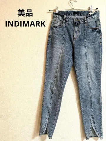 새상품급 INDIMARK 슬릿 스트레이트 데님