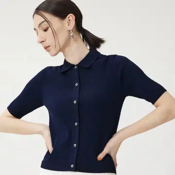 플라스테 UV 차단 레이온 블렌드 폴로 가디건