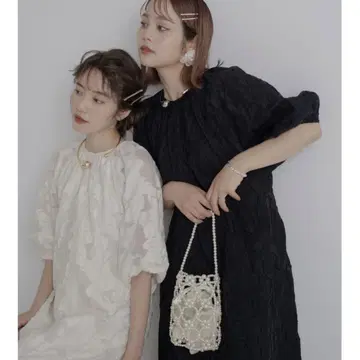 jumelle 주멜레 자카드 드레스 블랙