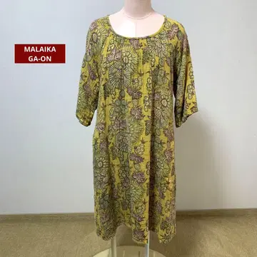 MALAIKA GA-ON 인도 면 올 패턴 롱 원피스