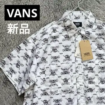 VANS 반스 파이리츠 패턴 반팔 셔츠 새상품 택 포함 M 사이즈