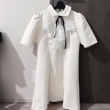 An MILLE 레이스 프릴 칼라 미니 OP