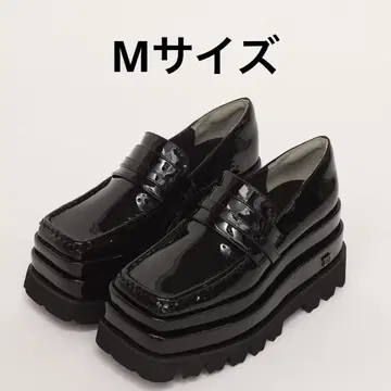 다리치 에나멜 플랫폼 로퍼 블랙 M 사이즈
