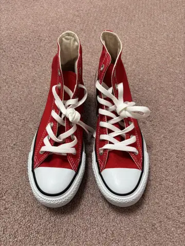 미사용 새상품 컨버스 올스타 하이컷 레드 24.0cm