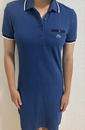Lacoste 네이비 반팔 원피스