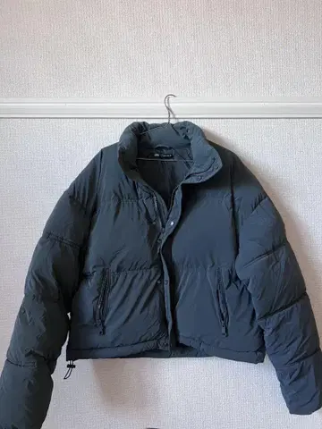자라 다크 그레이 숏 다운 자켓 M