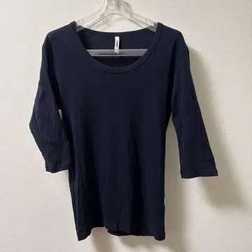 어태치먼트 attachment 7부 소매 티셔츠 티셔츠 남성용 네이비