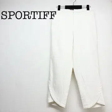SPORTIFF 스포티프 화이트 팬츠 바지 면 린넨 폴리에스테르