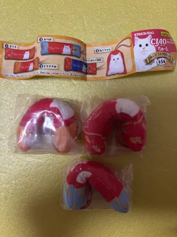 가챠 이나바 차오츄 봉제 인형 마스코트 3종 고양이