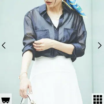 Rouge vif 루즈 비프 시어 셔츠 네이비