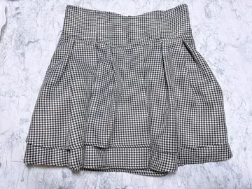미셸 마카롱 슬림 레그 스커트 깅엄 체크