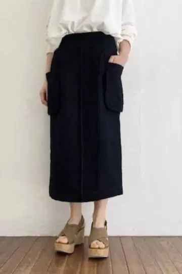 sea 린넨 스커트