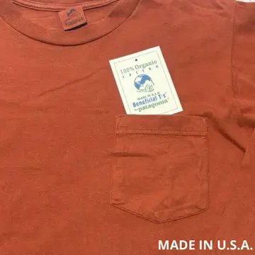 Patagonia 오가닉 코튼 롱 슬리브 티셔츠 오렌지 S