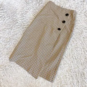 ZARA WOMAN 자라 체크 랩 롱 스커트 타탄 체크