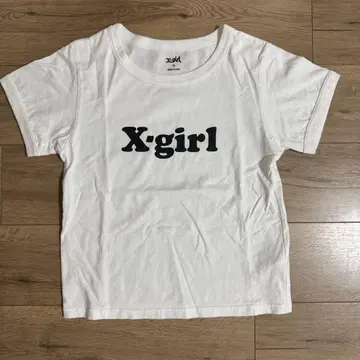 X-girl 로고 프린트 티셔츠 화이트