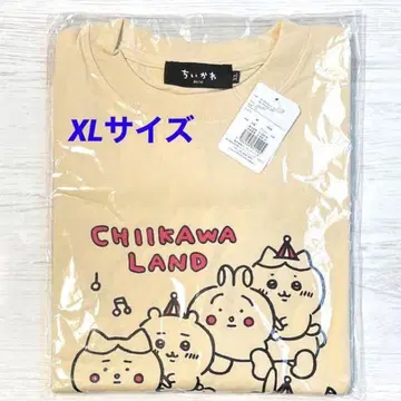 티셔츠 치이카와 (먼작귀) 차로 가자 내추럴 XL 피포포 하치와레 토끼