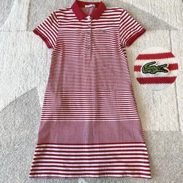 LACOSTE 라코스테 피케 셔츠 원피스 보더